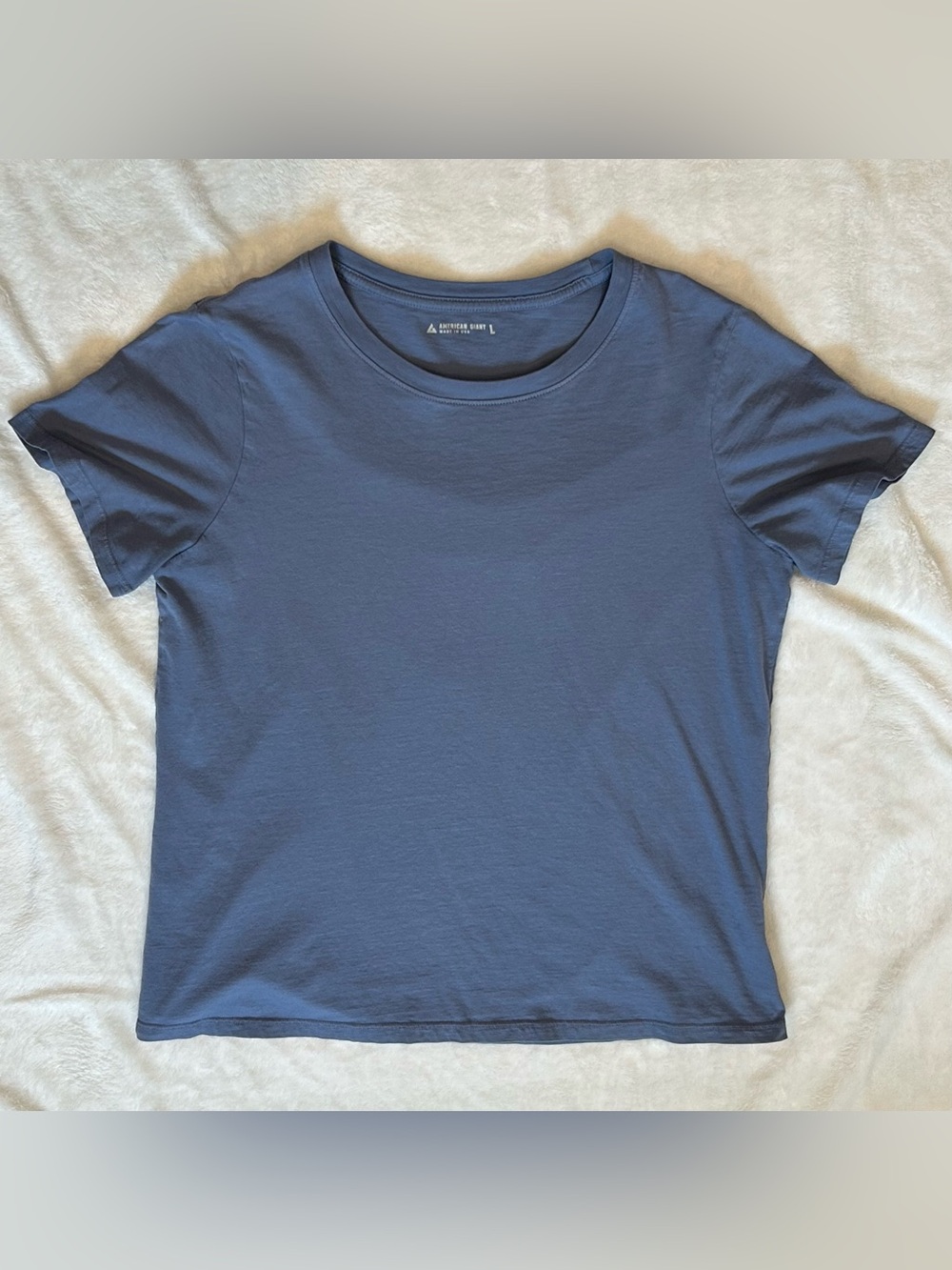 American Giant women’s crew neck tee - blue jean color - large - VGUC